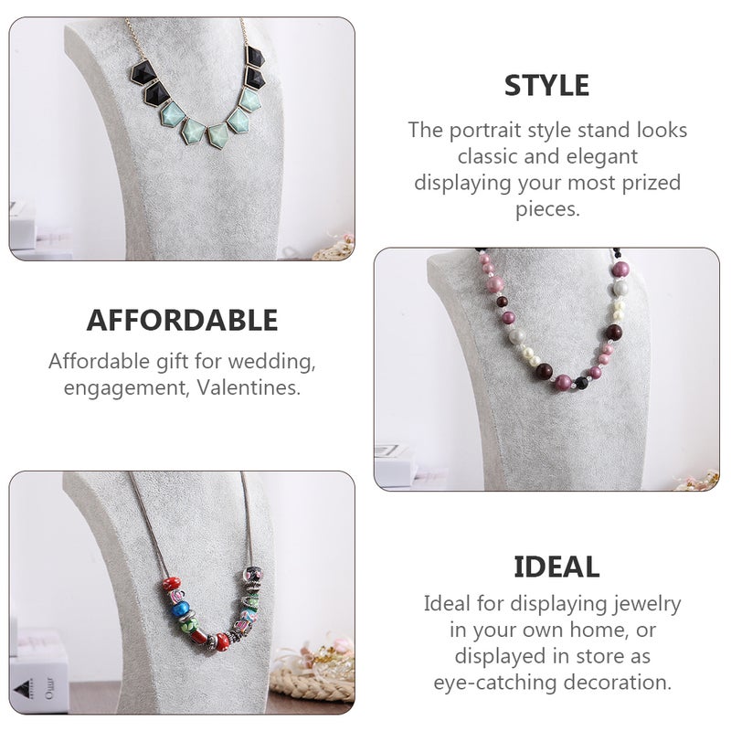 2pcs Necklace Display Stand Holder Jewelry Mannequin Earrings Pendant Display Shelf - Image 5