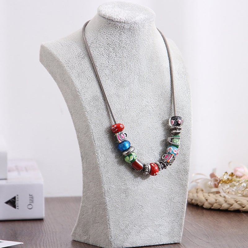 2pcs Necklace Display Stand Holder Jewelry Mannequin Earrings Pendant Display Shelf - Image 2