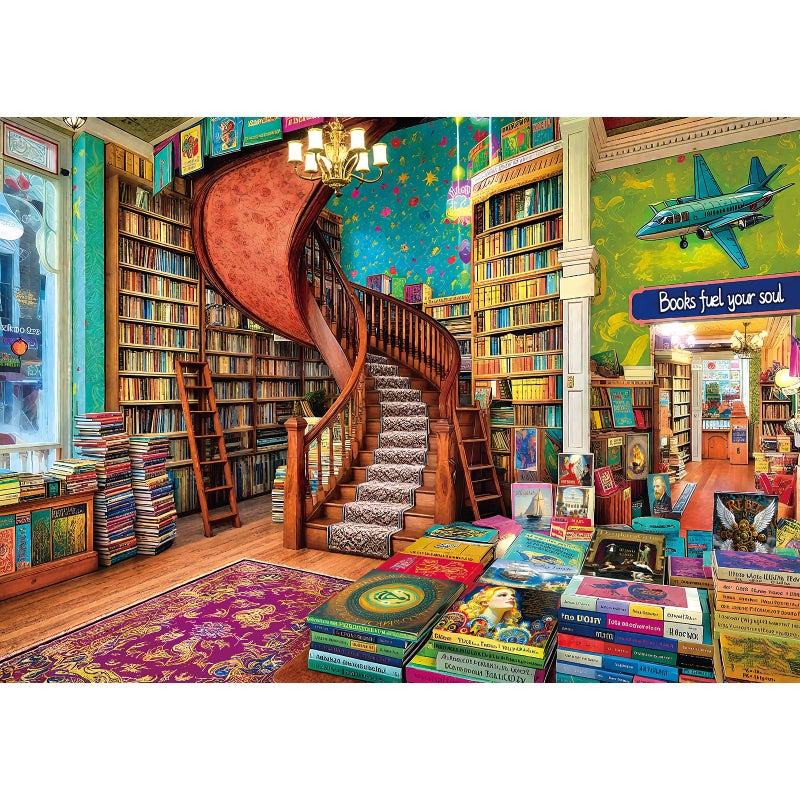 MINIWAN Vintage Bookstore Maze 1000 Piece Puzzle for Adults Fun Puzzles for Adults 1000 Pieces with HD Print Poster 275 197 in Dust Free for Gifts Halloween Christmas Family Games Lovers - Image 3