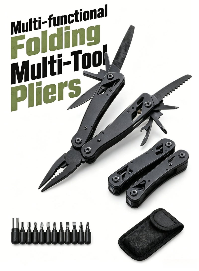 Arabayt Stainless Steel Multi-Function Pliers Retractable Folding Mini Pliers Outdoor Emergency Tool Pliers - Image 1