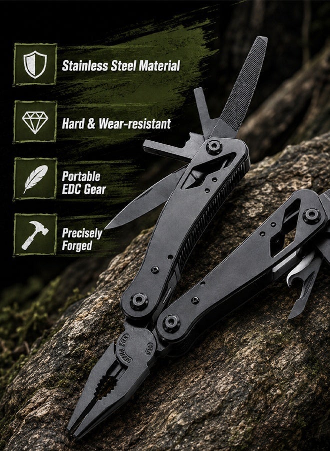 Arabayt Stainless Steel Multi-Function Pliers Retractable Folding Mini Pliers Outdoor Emergency Tool Pliers - Image 3