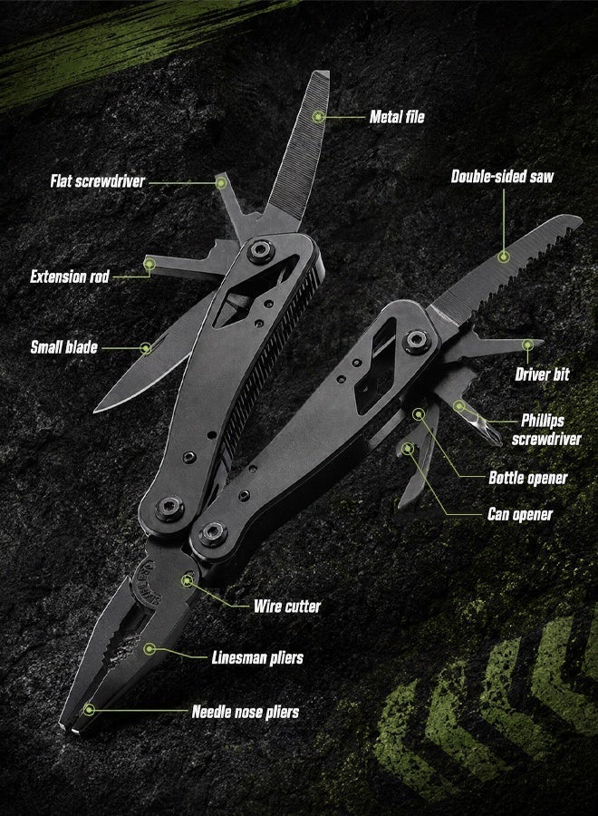 Arabayt Stainless Steel Multi-Function Pliers Retractable Folding Mini Pliers Outdoor Emergency Tool Pliers - Image 2