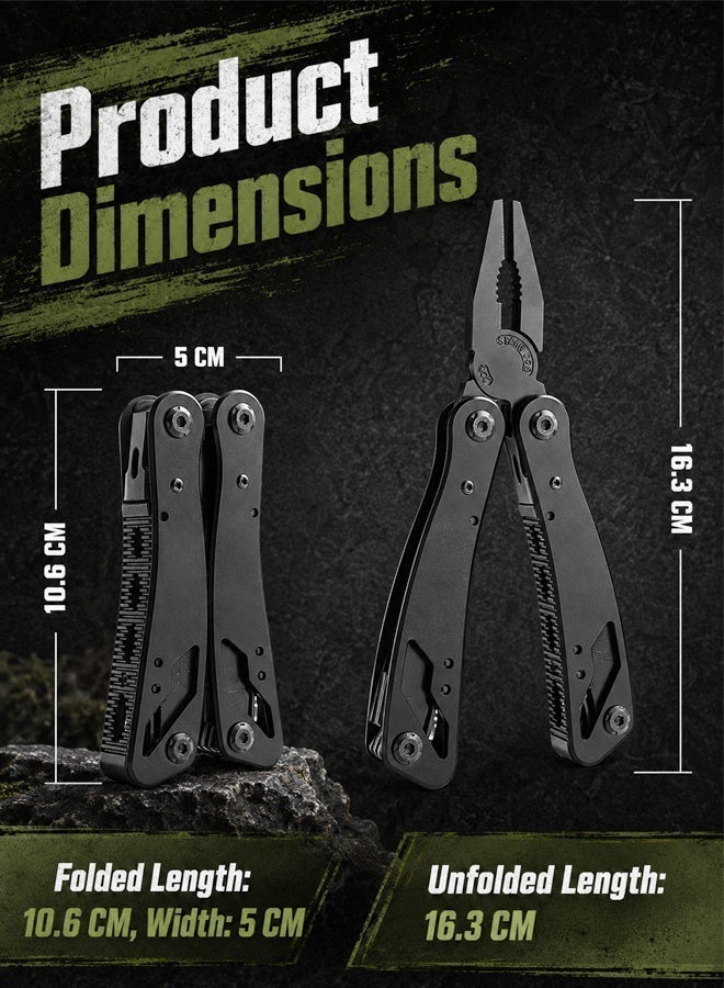Arabayt Stainless Steel Multi-Function Pliers Retractable Folding Mini Pliers Outdoor Emergency Tool Pliers - Image 4
