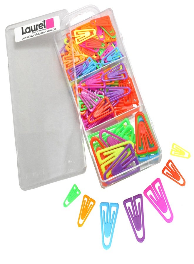 Laurel Mini Paper Clips Office Plastiklips 21mm 25mm & 35mm - Image 1