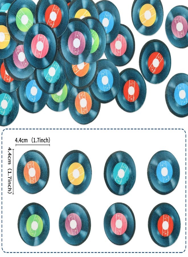 Ercadio 40PCS Edible Record Cupcake Toppers Record CD Cupcake Music Lover's Birthday Cake Drink Topper Decorations Rock and Roll Party Decorations for Guitar Theme Birthday Baby Shower Supplies - Image 2