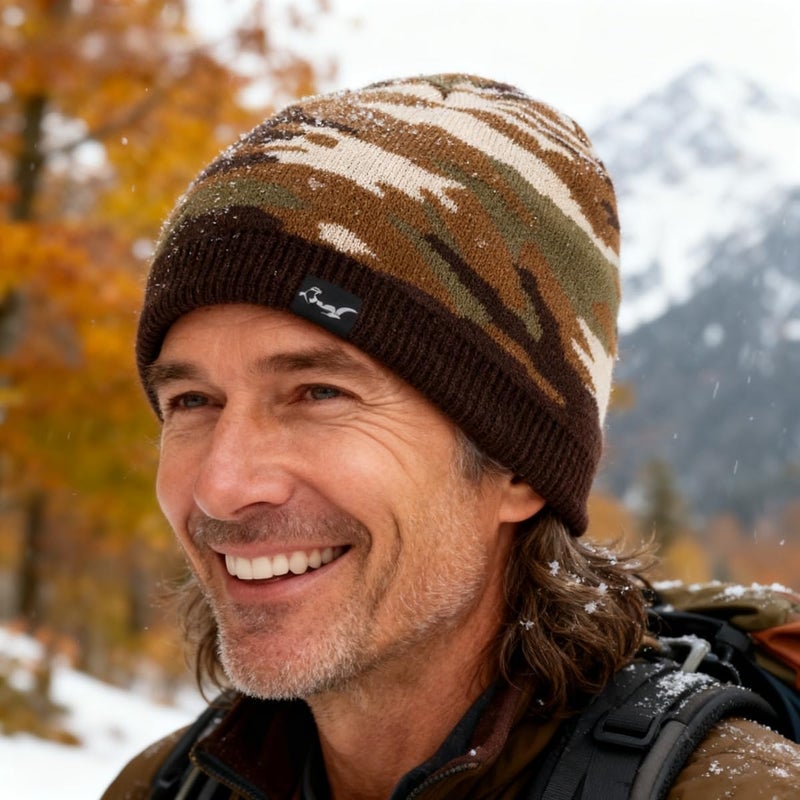 OTTER 100% Waterproof, Windproof, Breathable - Beanie Hat Suitable for All Activities in All Weather Conditions Hat (Brown) - Image 5