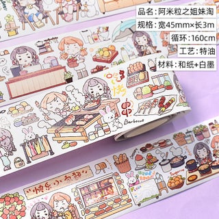 Cute Cartoon Girl Washi Tape Set Amoy, sister of rice grains. Paper. Special oil 3m - pzsku/Z8AAE507D1B91E2486027Z/45/1746186998/74be84b1-805d-40d8-bf44-29f9a0e98b40