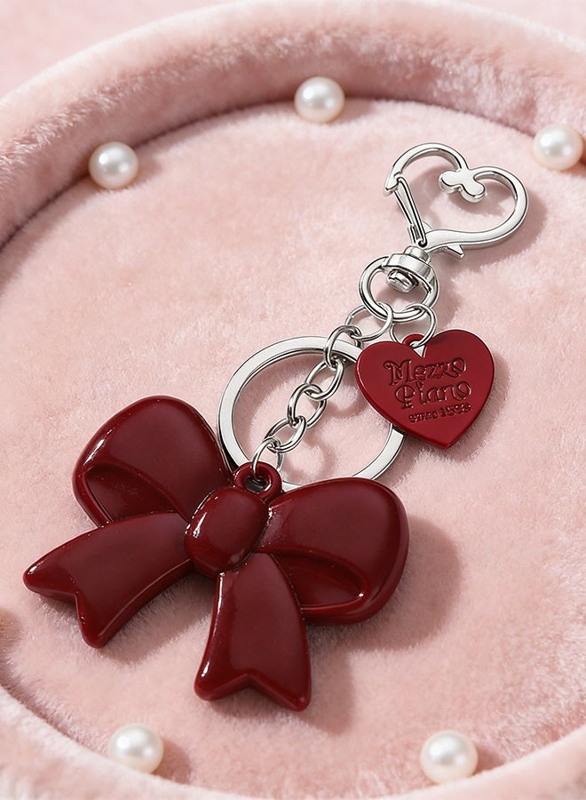 Bowknot Bag Pendant Keychain Charm Delicate Ornament Alloy Texture Unique Charm Suitable For Keychain - Image 2