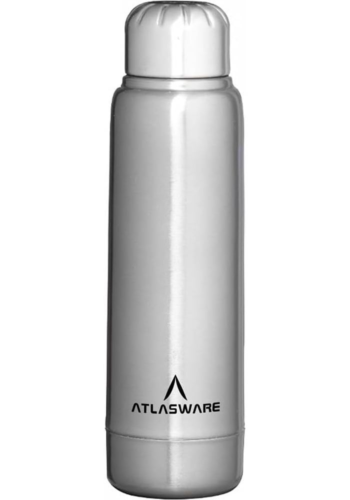 Atlasware Stainless Steel Vacuum Bottle, 220 Ml - Matt Steel - Image 1
