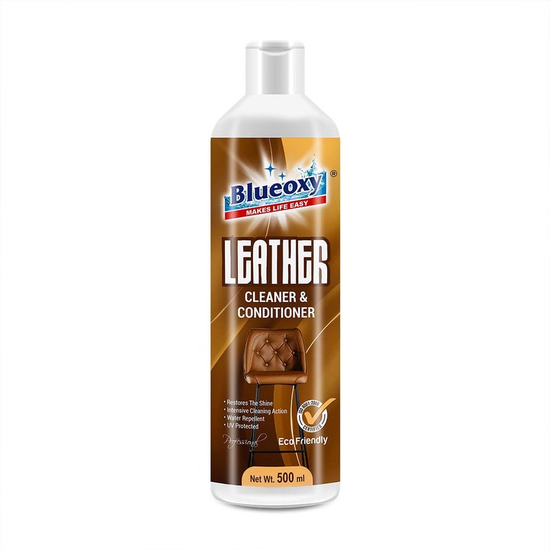BLUEOXY Leather Cleaner and Conditioner Gel | Leather Conditioner for Car Seat | Leather Sofa Cleaner Liquid | Leather Seat Cleaner for Car | Leather Cleaner | Ecological Formulation | 500 ML |QTY 1 - Image 1