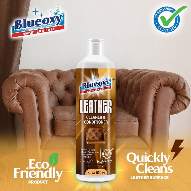 BLUEOXY Leather Cleaner and Conditioner Gel | Leather Conditioner for Car Seat | Leather Sofa Cleaner Liquid | Leather Seat Cleaner for Car | Leather Cleaner | Ecological Formulation | 500 ML |QTY 1 - Image 2
