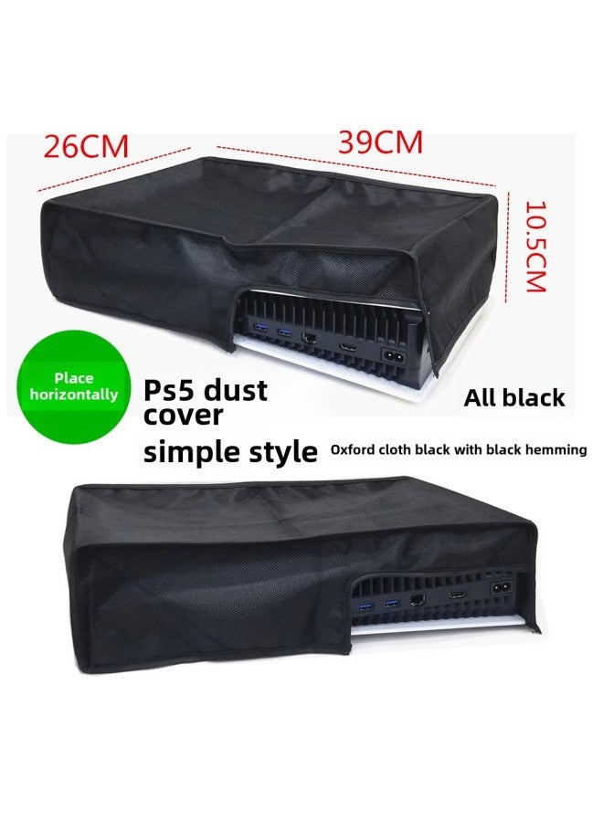 Digital Computer/game Console Protective Case - Transparent Crystal Clear Acrylic Shell Customizable Led Lighting-Product Color:PS5 Oxford Cloth Black Black Edge - Image 1