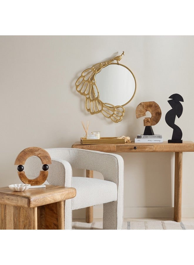 Home Box Rayon Wooden Abstract Table Accent with Base 15.5 x 7.5 x 47.5 cm  - Image 4