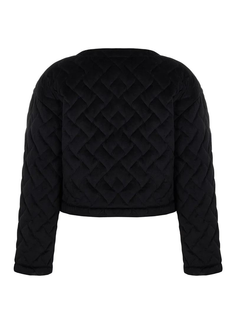 Nocturne Velvet Quilted Bomber Jacket