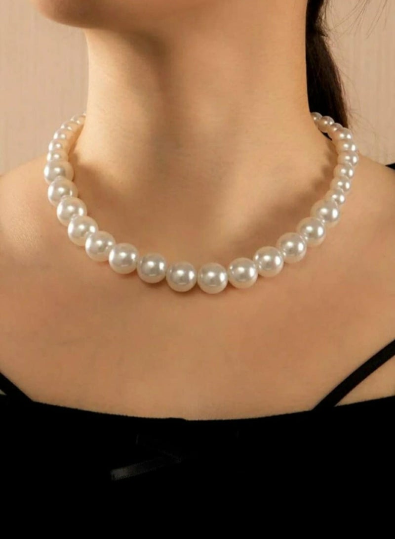 اكسوارات ار ايه عقد من اللؤلؤ (لولى)  اوف وايت - Image 2
