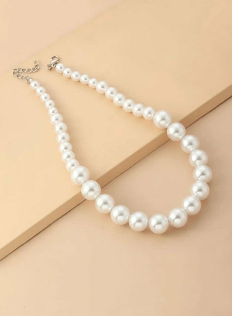 اكسوارات ار ايه عقد من اللؤلؤ (لولى)  اوف وايت - Image 3
