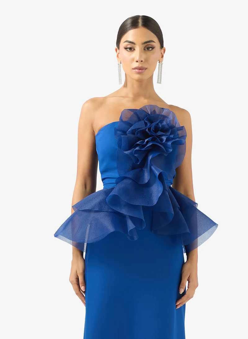 Iyra  Bandeau Frill Detail Maxi Dress for Women | Best Price UAE