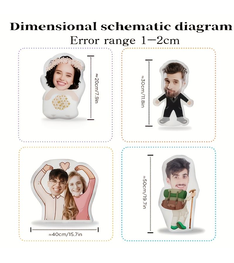 Customized Double Sided Printed Pillow 15cm With Your Photos Text - Image 3