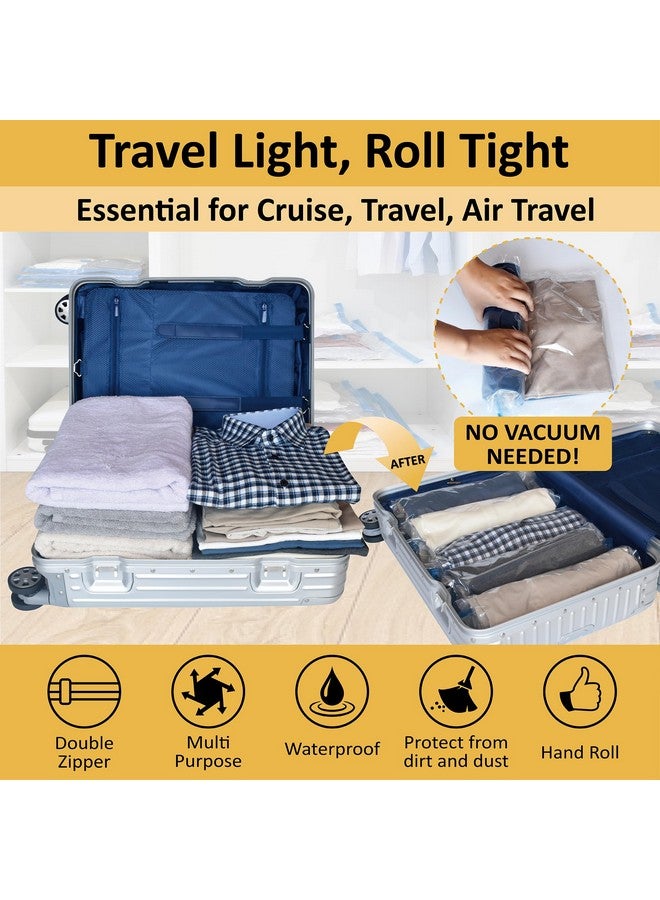 Cozy Essential Compression Bags for Travel - Travel Essentials - 12 Pack Space Saver Bags - No Vacuum Needed - Compression Packing Bags for Cruise Accessories - Image 1