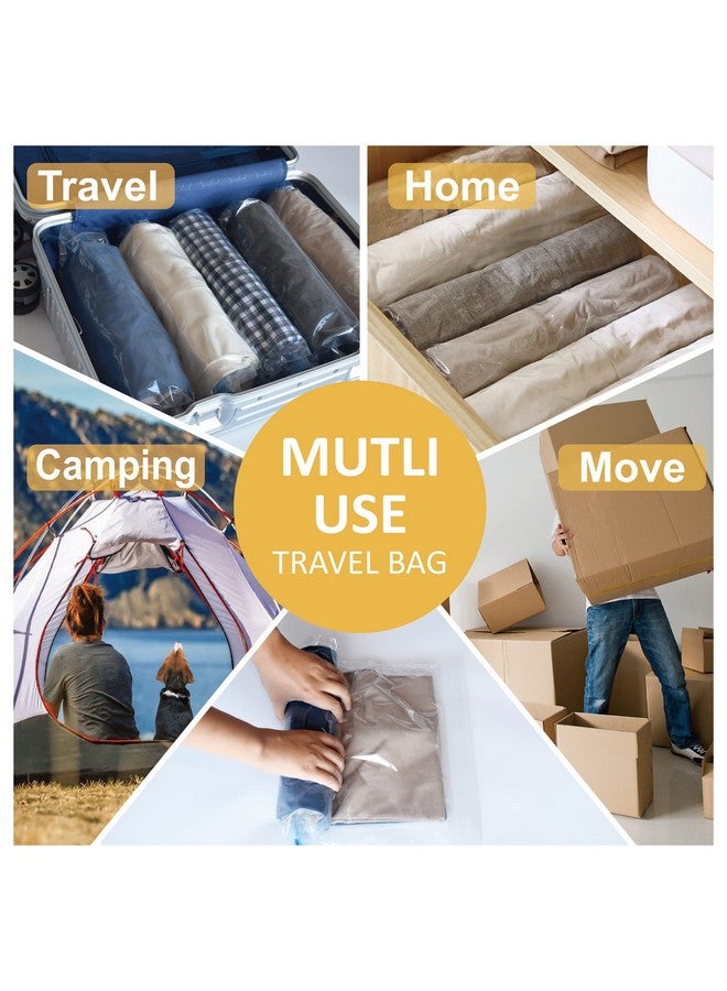 Cozy Essential Compression Bags for Travel - Travel Essentials - 12 Pack Space Saver Bags - No Vacuum Needed - Compression Packing Bags for Cruise Accessories - Image 4