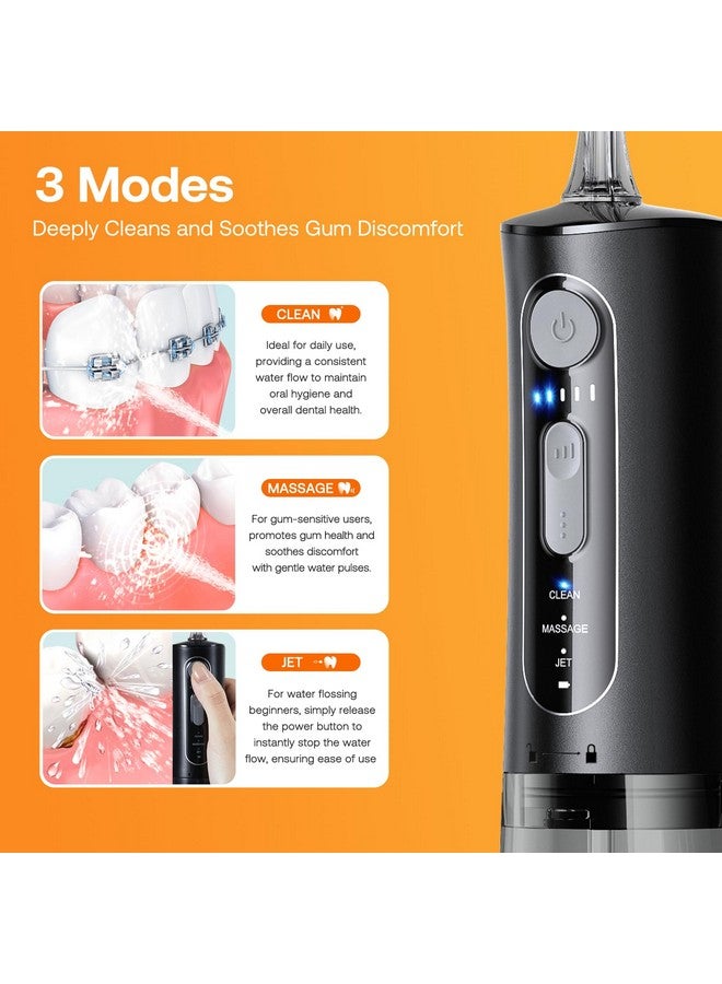 Bitvae Water Dental Flosser for Teeth, Cordless Water Teeth Cleaner Picks, 3 Modes 5 Intensities, IPX7 Waterproof, Rechargeable Water Dental Picks for Cleaning - Black - Image 5