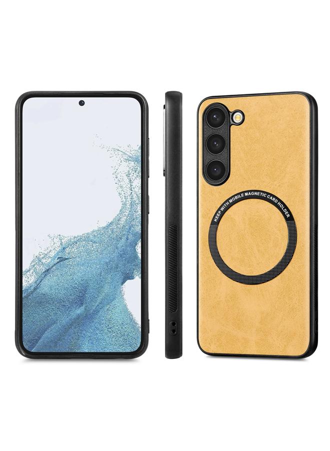 اس-توب جراب هاتف من الجلد ماج سيف بلون سادة لهاتف سامسونج جالاكسي S23 5G - Image 2