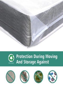 HOMEIDEAS [1-Pack 5-Mil] HOMEIDEAS Mattress Bag (Queen/King) for Moving and Storage Opaque Mattress Disposal Bag - Heavy Duty & Tear Resistant 