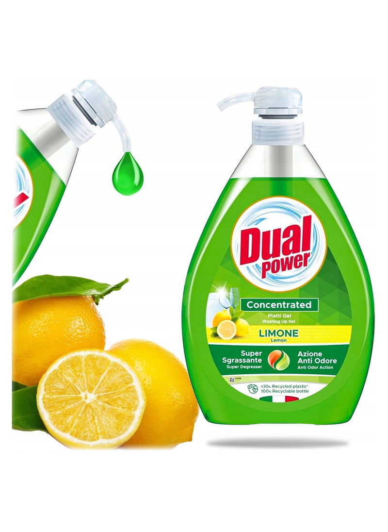 Dual Power - Concentrated Washing Up Lemon 1000 ML - Image 1