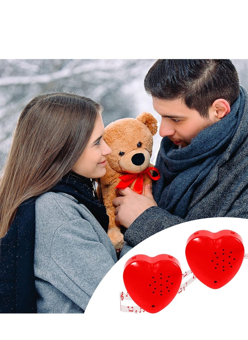 Y&D - Voice Recorder for Stuffed Animal - 30 Seconds Box, Recording Device Sound Module Toys , Create Newborn Plush Toy Teddy Bear（red/4 Pack） - Image 1