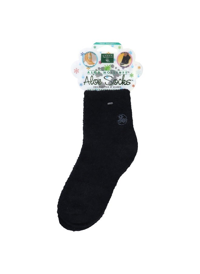 Earth Therapeutics - Earth Therapeutics, Aloe Moisture, Aloe Socks, Black, 1 Pair - Image 1