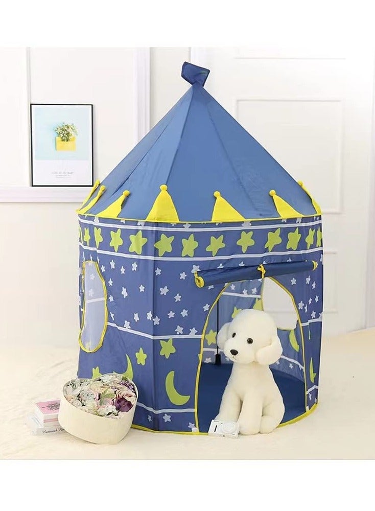 SYOSI Starry Sky Play Tent for Kids, Stars, Moon Themed Playhouse Indoor Outdoor Games Party Children Pop Up Foldable Tent Birthday Toy for Boys Girls Baby, Ideal Gift in Holiday & Birthday - Image 4