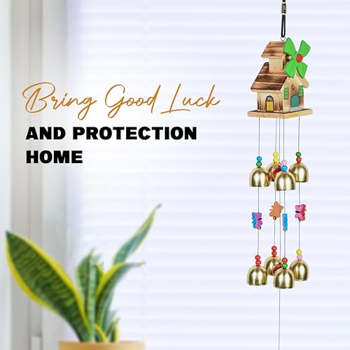 ZAICUS Feng Shui Wind Chimes for Home - Hanging Decorative Items for Balcony – Positive Energy Items for Home - Wind Chimes for Balcony (House Wind Chime- 9-Bells) - Image 4