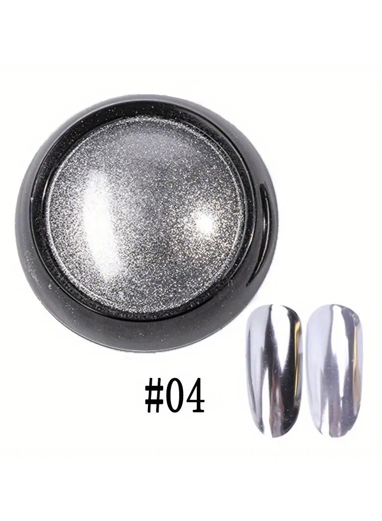 Goolsky Nail Mirror Chrome Powder, Metallic Holographic Chrome Nail Powder, Nail Art Gel Polishing Chrome Flakes Pigment Dust Decorations Manicure - Image 2