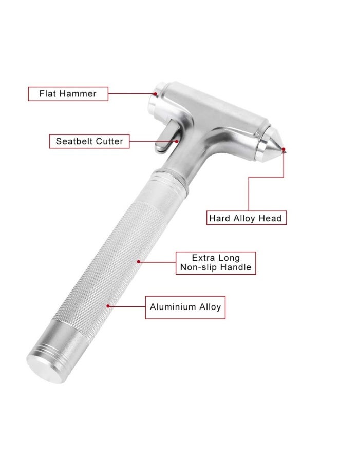 Generic Emergency Car Safety Hammer Kit, Car Window Breaker and Seatbelt Cutter Alloy Head Emergency Escape Tool Vehicle Safety Hammer Emergency Hammer Fireproof Escape Tool for Car Accidents  - Image 5