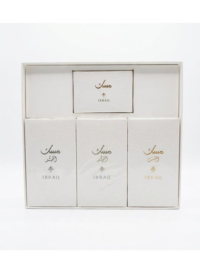 IBRAQ Musk Set (Dawn Musk 75 ml, Moon Musk 75 ml, Sun Musk 75 ml)  + 3 * 10 ml Samples for Each Musk - Image 1