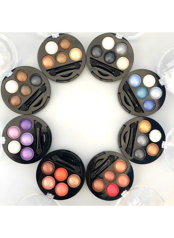 Mallofusa Mallofusa 5 Colors Eye Shadow Palette Powder Glitter Metallic Shimmer Makeup Palette Charming Highlight Look (Nature) 4.7oz  - Image 5