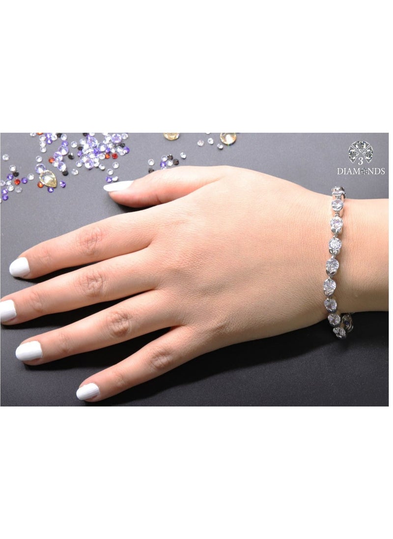 3Diamonds - braclate plutinum Plated ONe Size - Image 1