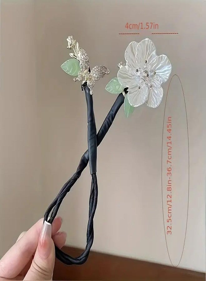 Ashkash Butterfly Camellia Shaped Hair Bun Maker - Elegant French Twist Hair Accessory, Lazy Hair Curler & Stylish Back Head Ornament for Women - Image 2