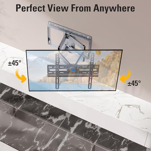 Mounting Dream TV Wall Mount for 32-65 Inch Television,Mount with Swivel and Tilt, Full Motion Bracket with Articulating Dual Arms, Fits 16inch Studs, Max VESA 400X400 mm, 99lbs, MD2581 - Image 4