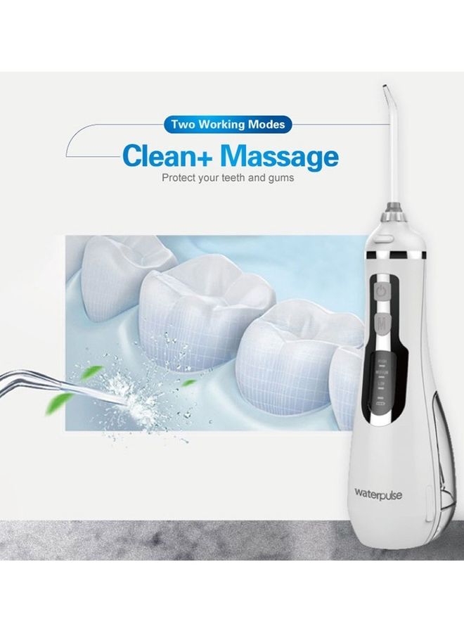waterpulse Oral Irrigator Cordless Floss Water Jet Dental White 200ml - Image 2