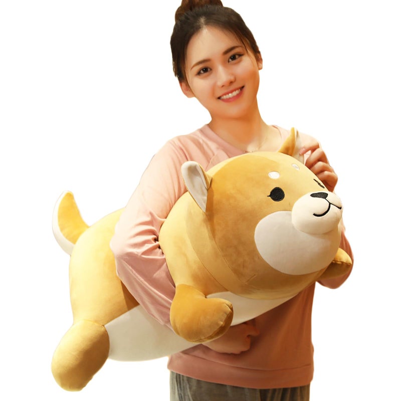 ERDAO Shiba Inu Plush PillowSoft Corgi Stuffed Animals Toy Cute Sleeping Puppy Doll Gifts for Kids Round Eyes 295 inch - Image 2