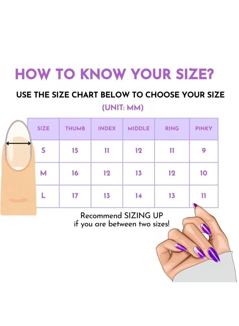  فيري الأظافر مجموعة أظافر تركيبية – اللمعة المقدسة وواحة الذهب | أظافر أكريليك يدوية الصنع بجودة صالون مع طقم أدوات مجاني، 10 قطع مثالية للحفلات والاستخدام اليومي - Image 4