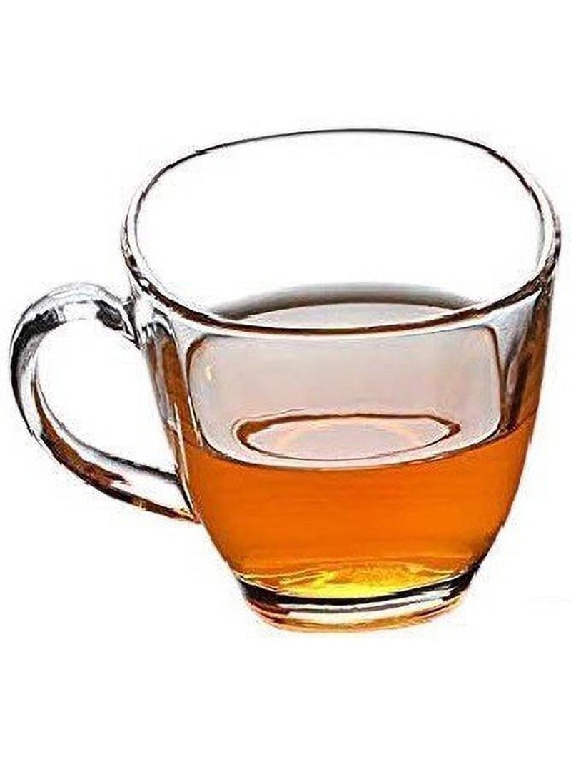 Somil Clear Glass Coffee & Tea Cup/Mug (100 Ml), Enjoy Your Drink in Style, 6.7 X 9 X 6.5 Cm, Pack of 6 - Image 5