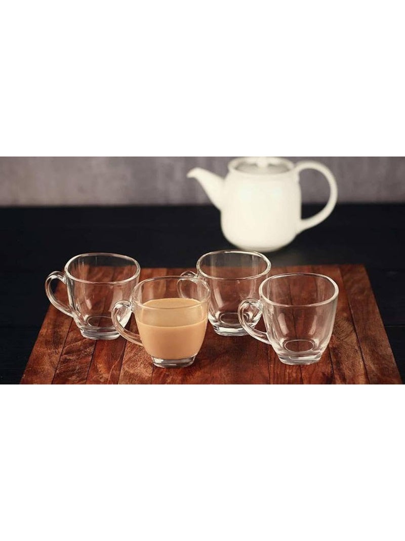 Somil Clear Glass Coffee & Tea Cup/Mug (100 Ml), Enjoy Your Drink in Style, 6.7 X 9 X 6.5 Cm, Pack of 6 - Image 2