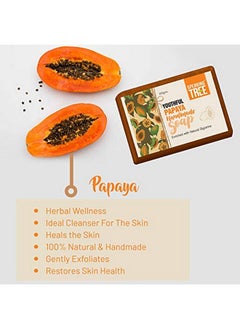 Speaking Tree Youthful Papaya Handmade Soap (Pack Of 3)  - Image 3