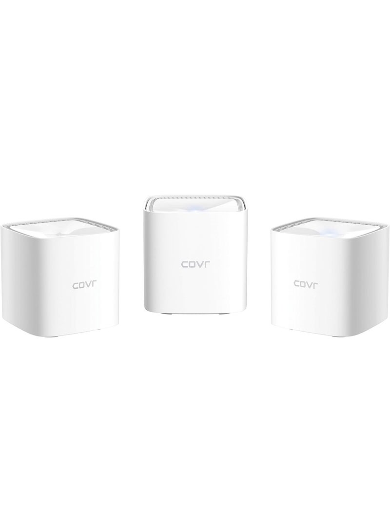 D-Link COVR-1103 Covr AC1200 Dual Band Whole Home Mesh Wi-Fi System (3-Pack) with MU-MIMO, Two Gigabit Ports, Easy Setup, Parental Control, Works with Alexa/Google Assistant, Wi-Fi Certified EasyMesh white - Image 1