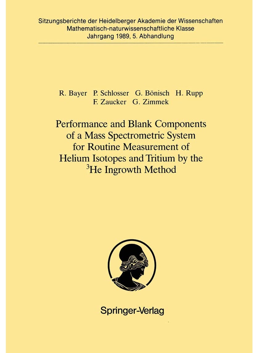 Performance and Blank Components of a Mass Spectrometric System for Routine Measurement of Helium Isotopes and Tritium by the 3he Ingrowth Method: Vor 