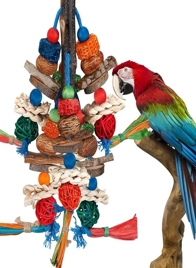 BBjinronjy Bird Toys,Parrot Toys Exciting Chewing Fun for Parakeets,Cockatiels,Conures,Lovebirds,African Gray Cockatoos Amazon And Other Small Medium-Sized Parrot Natural Corn Cob Sturdy Nut (old bark) - Image 1