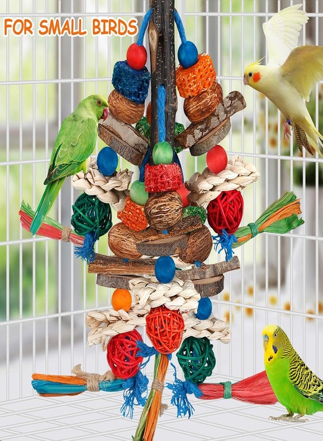 BBjinronjy Bird Toys,Parrot Toys Exciting Chewing Fun for Parakeets,Cockatiels,Conures,Lovebirds,African Gray Cockatoos Amazon And Other Small Medium-Sized Parrot Natural Corn Cob Sturdy Nut (old bark) - Image 5