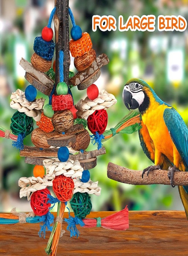 BBjinronjy Bird Toys,Parrot Toys Exciting Chewing Fun for Parakeets,Cockatiels,Conures,Lovebirds,African Gray Cockatoos Amazon And Other Small Medium-Sized Parrot Natural Corn Cob Sturdy Nut (old bark) - Image 4